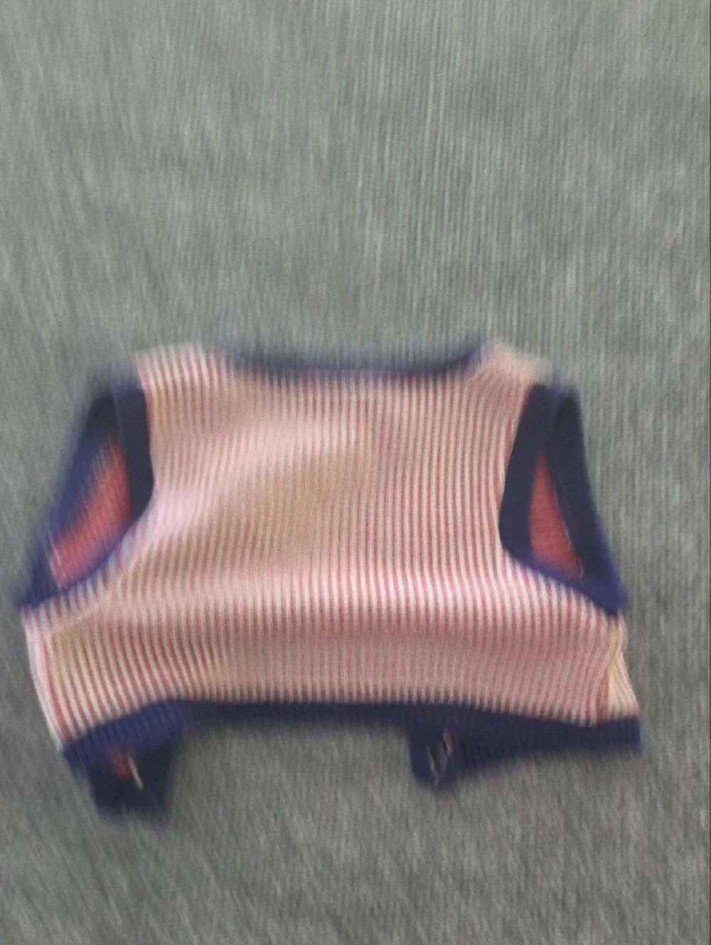 Striped Knit Baby Vest in Navy, Pink & Red